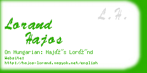 lorand hajos business card